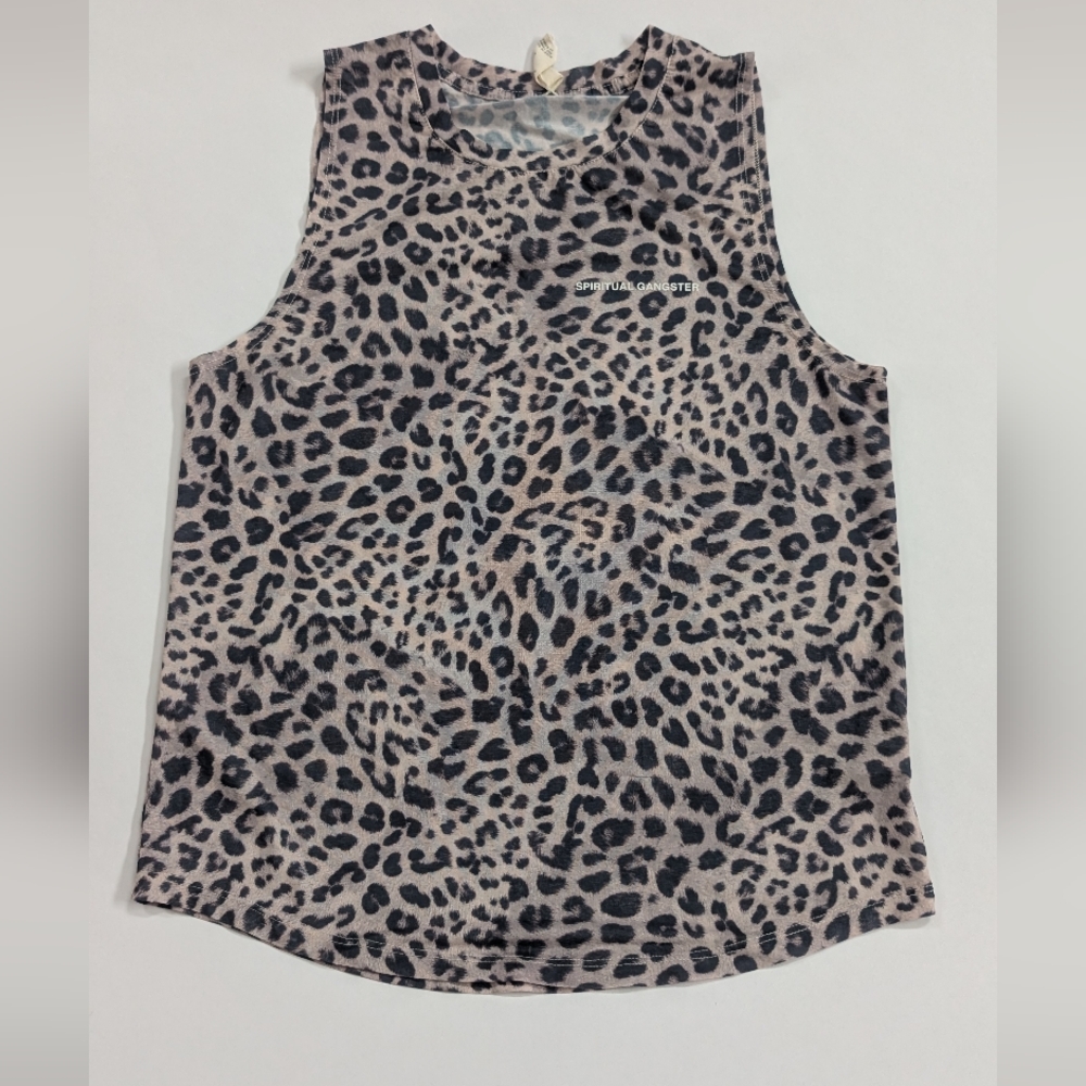 Spiritual Gangster Leopard Tank Top, Small, Leopard Print 🐆
